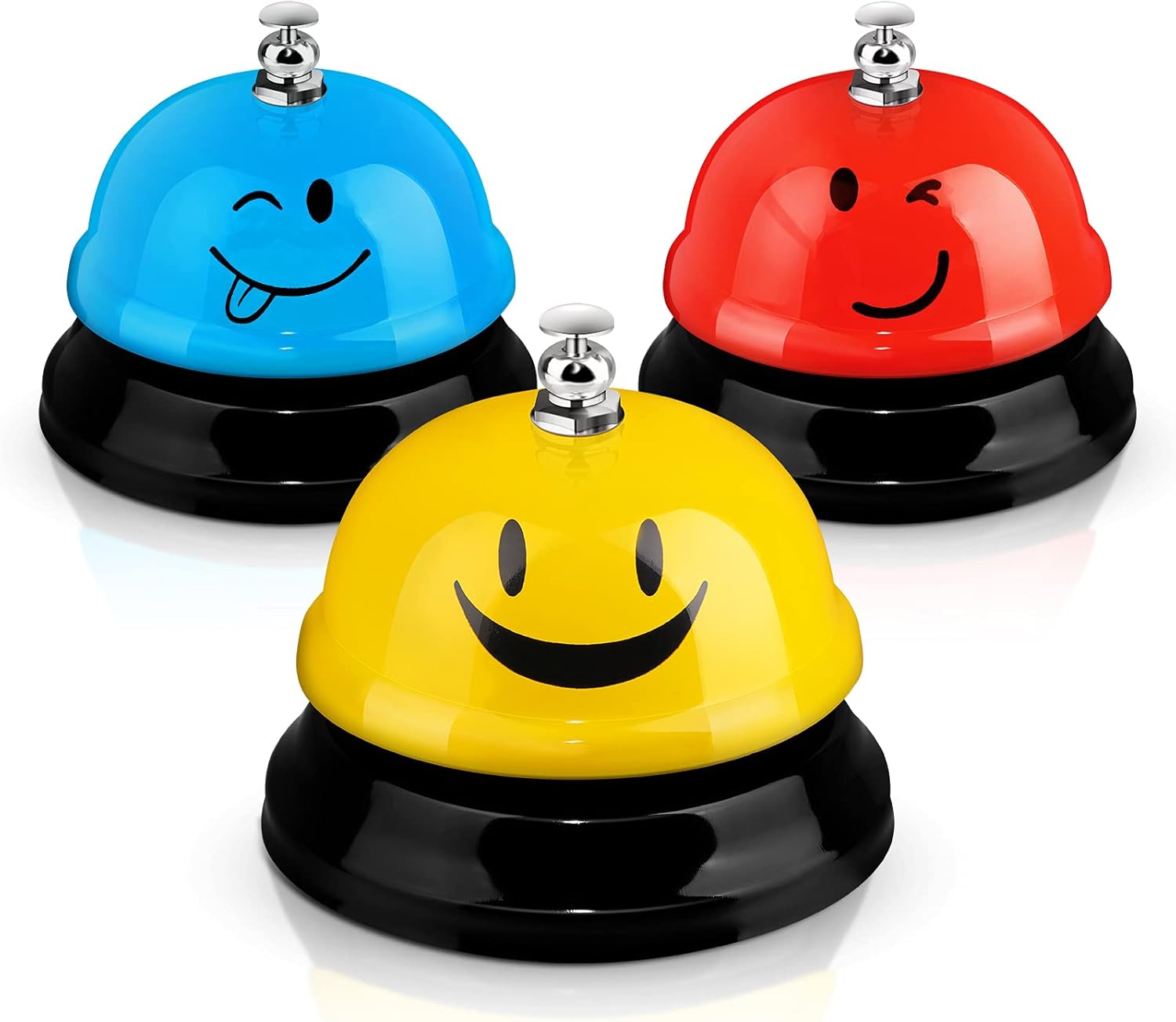 Hotop 3 Pcs Desk Bell with Smile Face Design