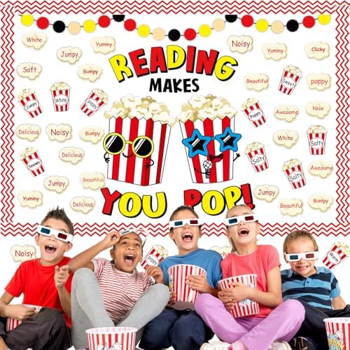 Popcorn Cutouts Reading Bulletin Board Classroom Decor