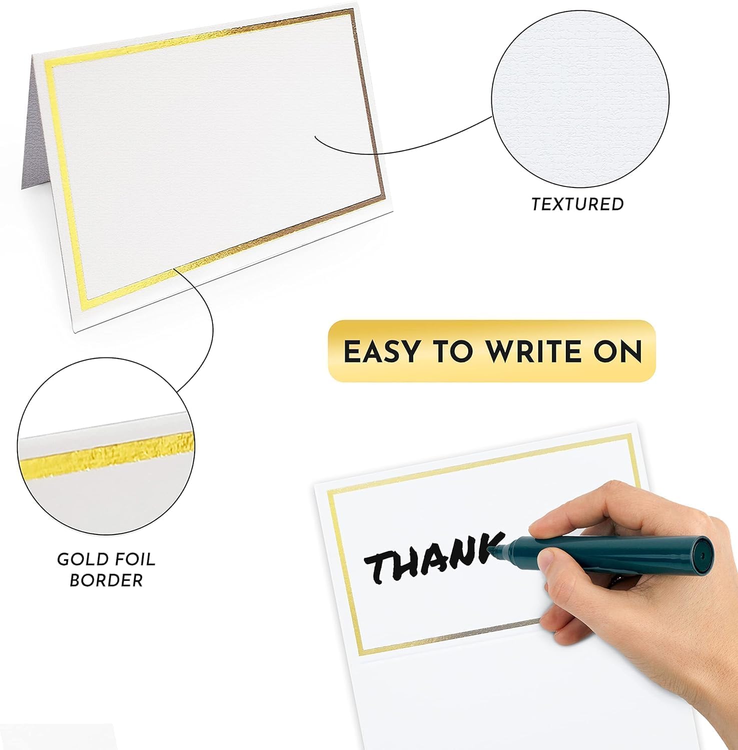 EVASTER Tent Name Place Cards Pack of 60