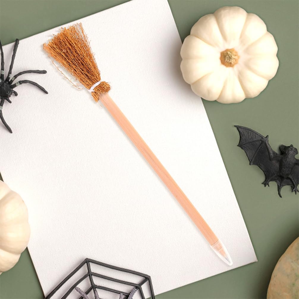 12 Pcs Witch Broom Pencils Halloween Party Favors