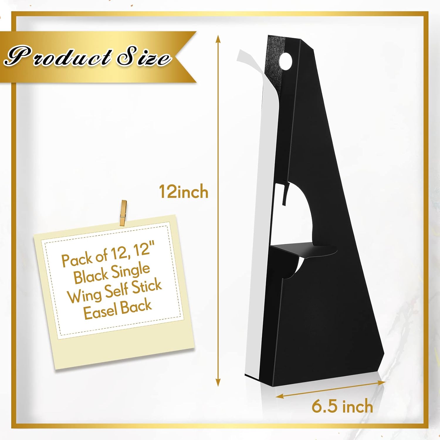 Marspark 50 Pack Self Stick Easel Backs 12 Inch