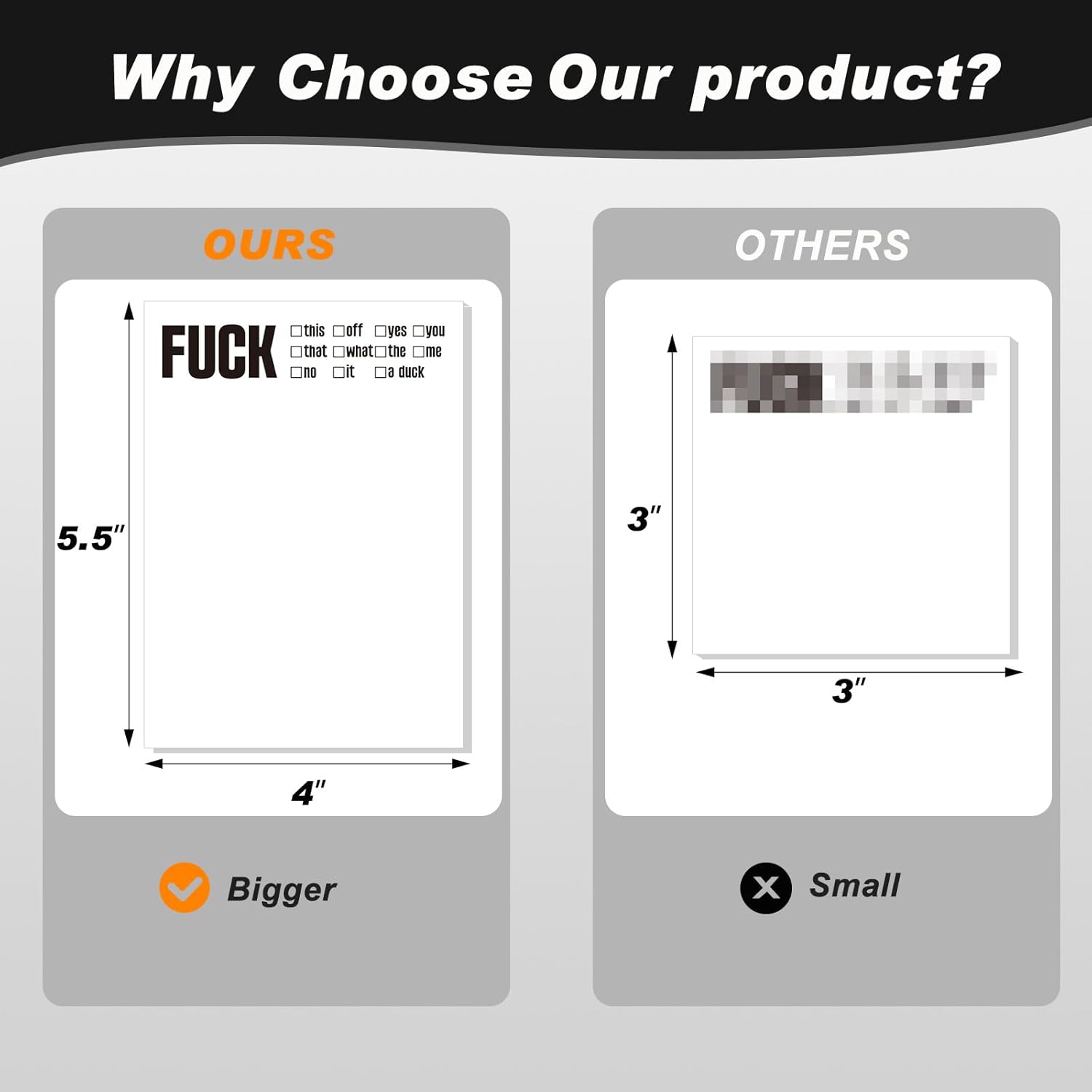 10 Pcs Funny Sticky Notes for Adults 4x6 Inches