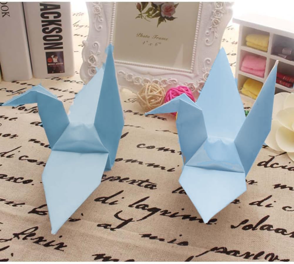 Paper Crane Hanging Garland 3 Strings 52ft Blue Origami Decor