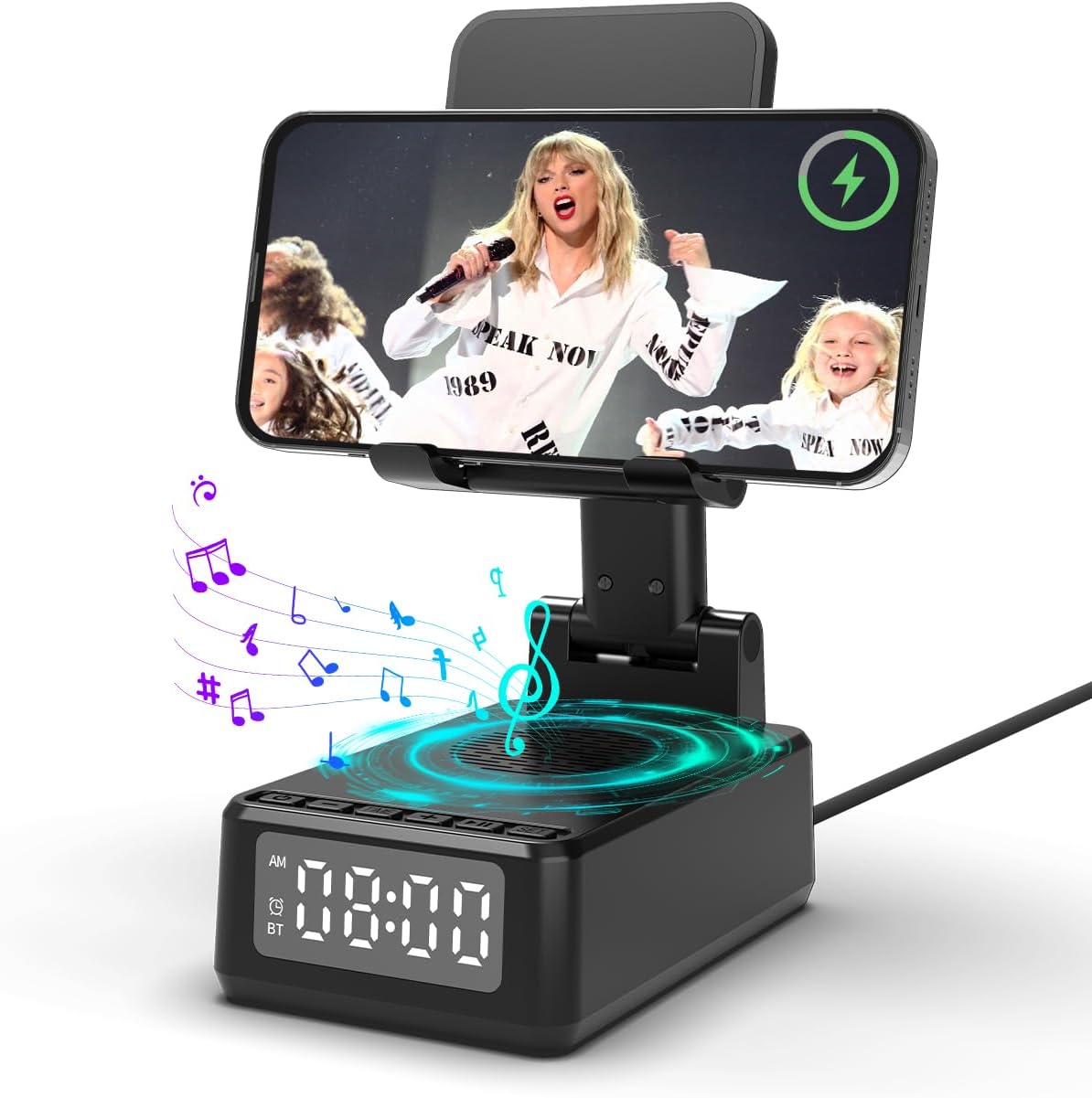 6-in-1 Bluetooth Speaker Phone Stand Holder