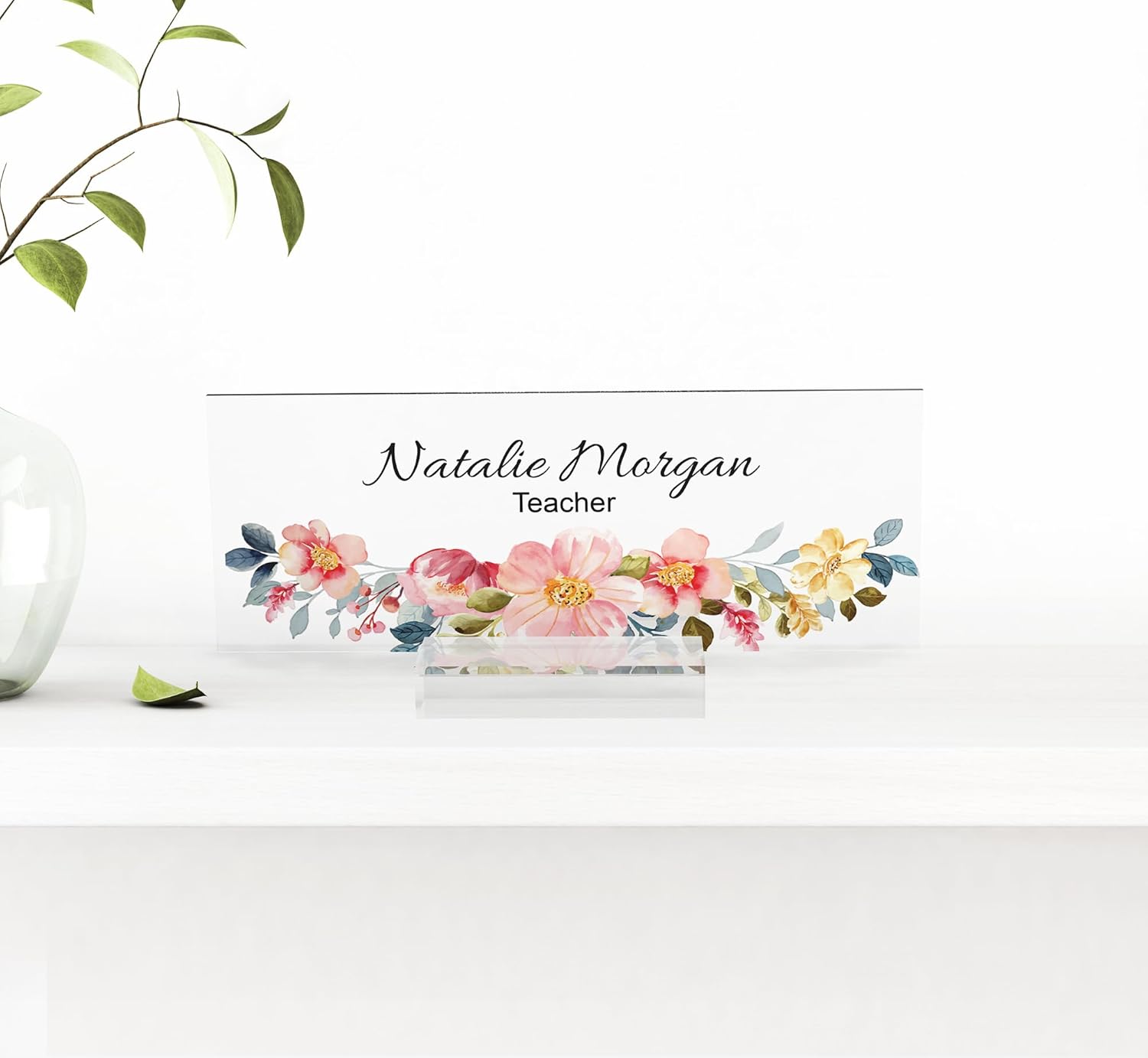 Customizable Acrylic Desk Name Plate - Funny and Elegant