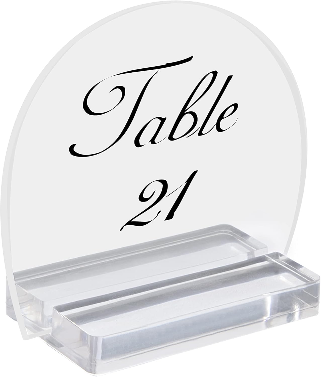 10 Piece Acrylic Name Card Holder Clear Sign Display Stand