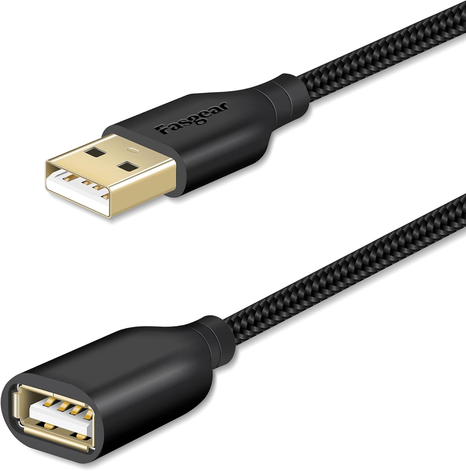 Fasgear USB 20 10ft Extension Cable for Charging and Syncing