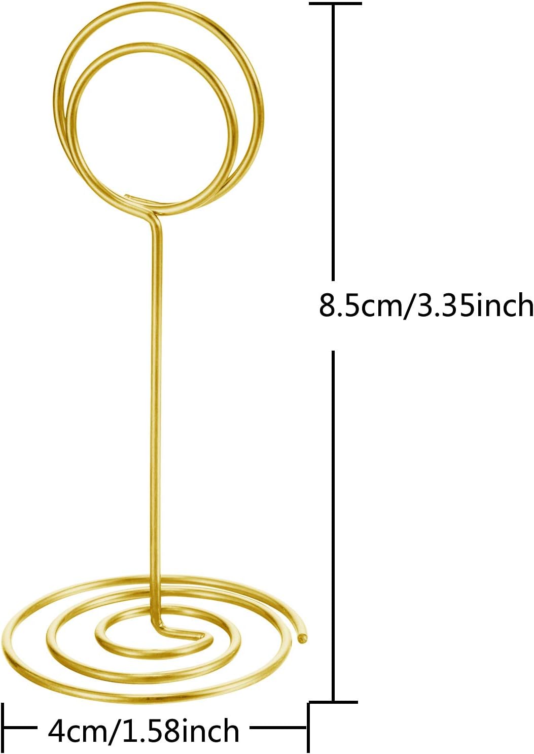 TecUnite 335 Inch Gold Table Number Holder 24 Pieces