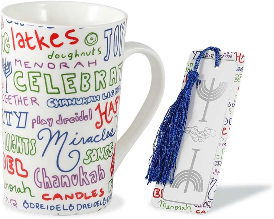 Zion Judaica 6 Pack Chanukah Mugs Gift Set