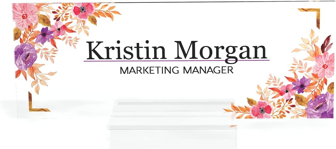 Personalized Desk Name Plate Custom Acrylic Sign