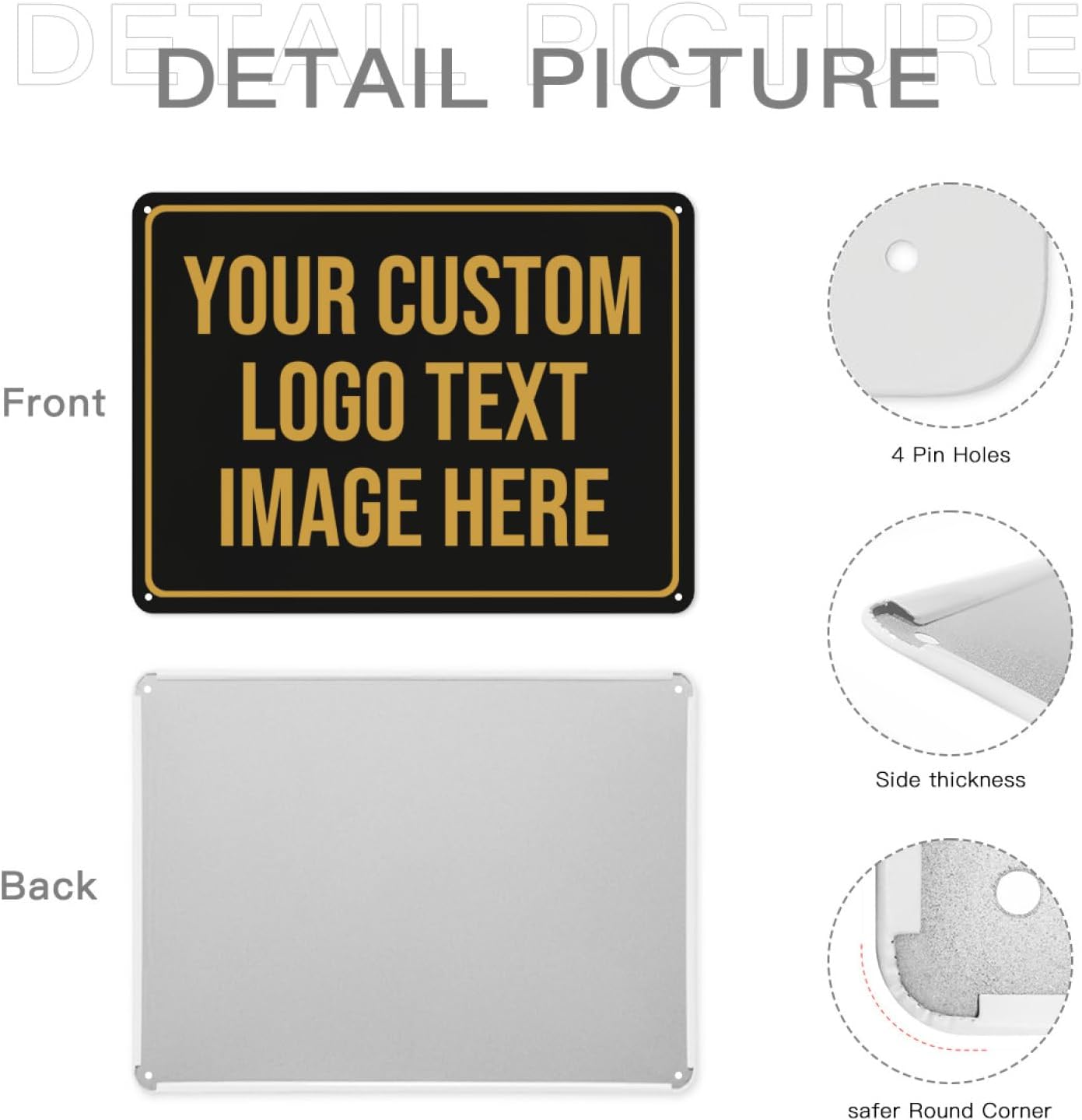 Custom Outdoor Metal Sign 8x12inch Personalized