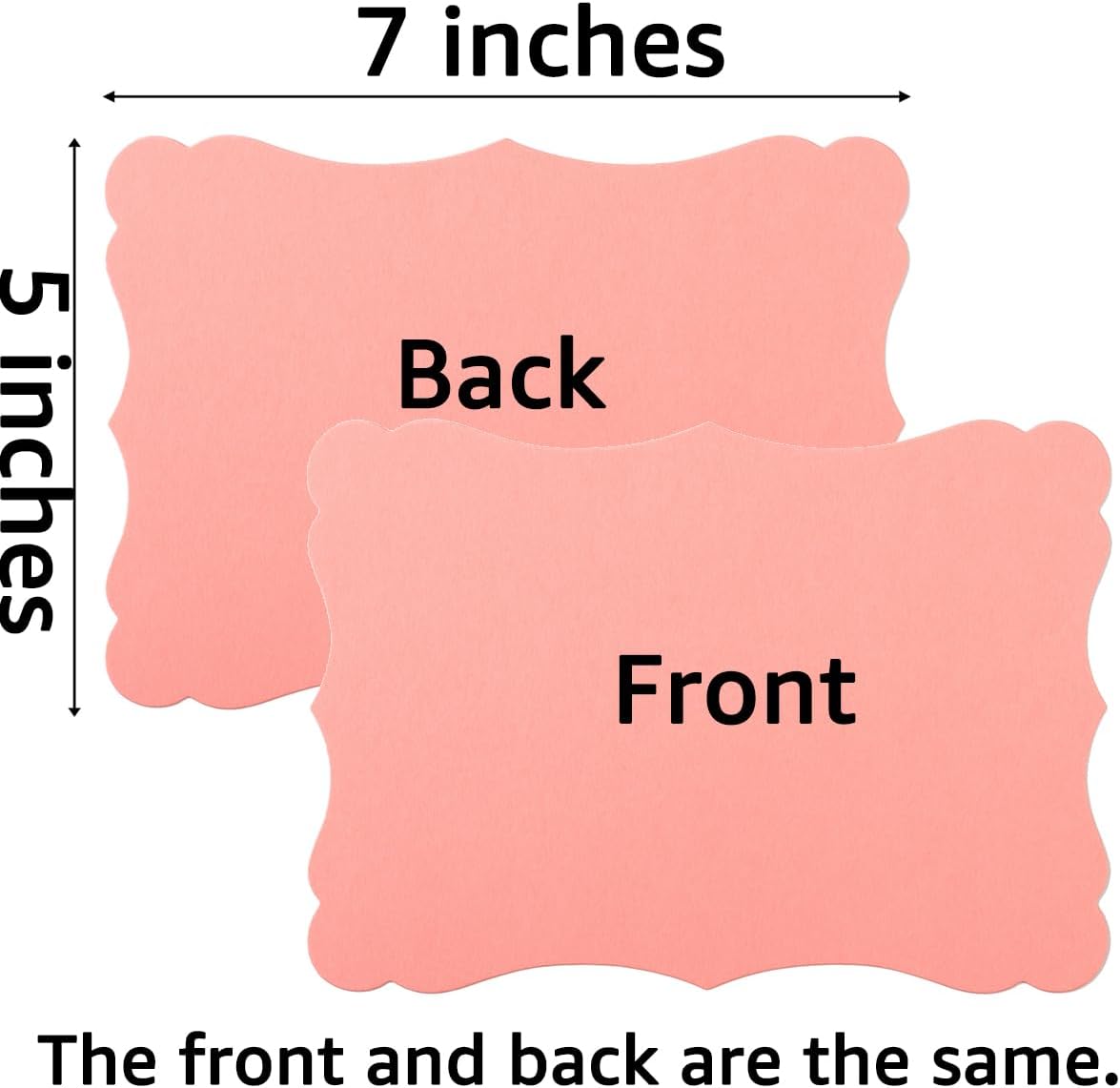 50 Pack Blank Kraft Cards 5x7in for DIY Invitations and Greeting Cards