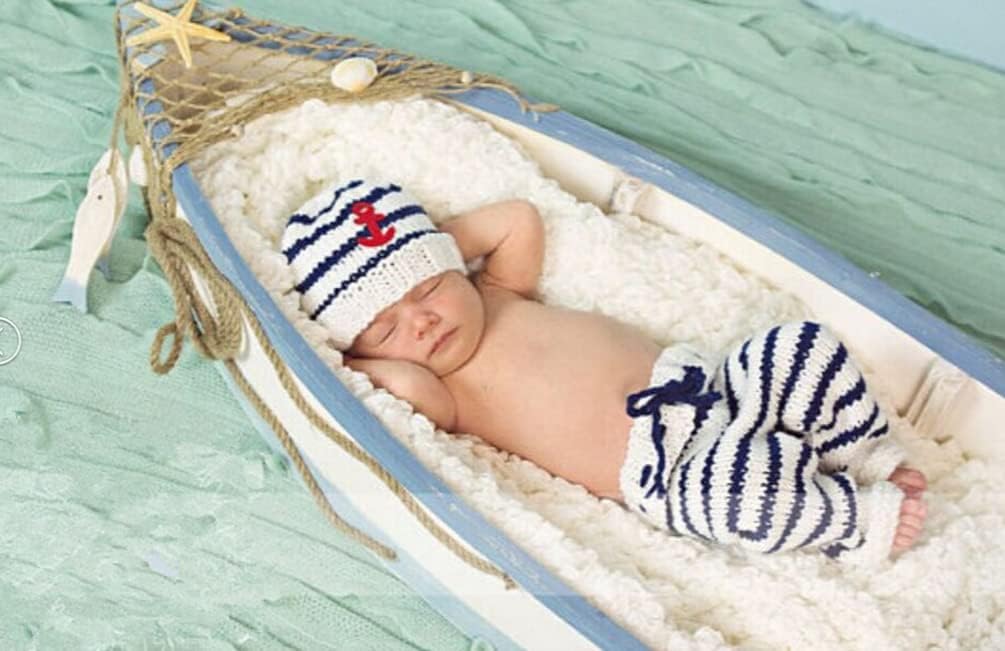 Newborn Baby Photo Prop Set Hat Pants for 0-8 Weeks