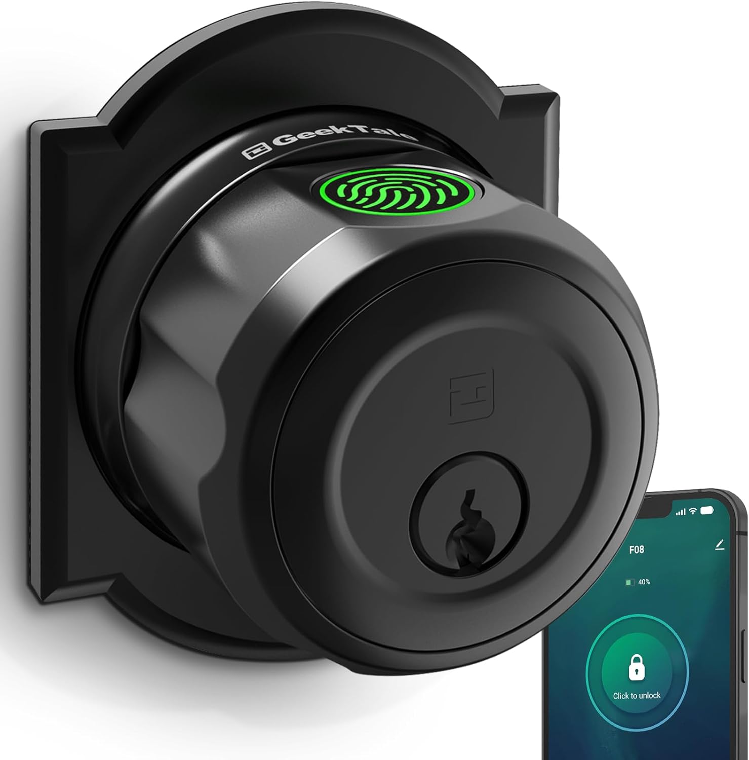 GeekTale Smart Deadbolt Door Lock with Biometric Fingerprint and App Control