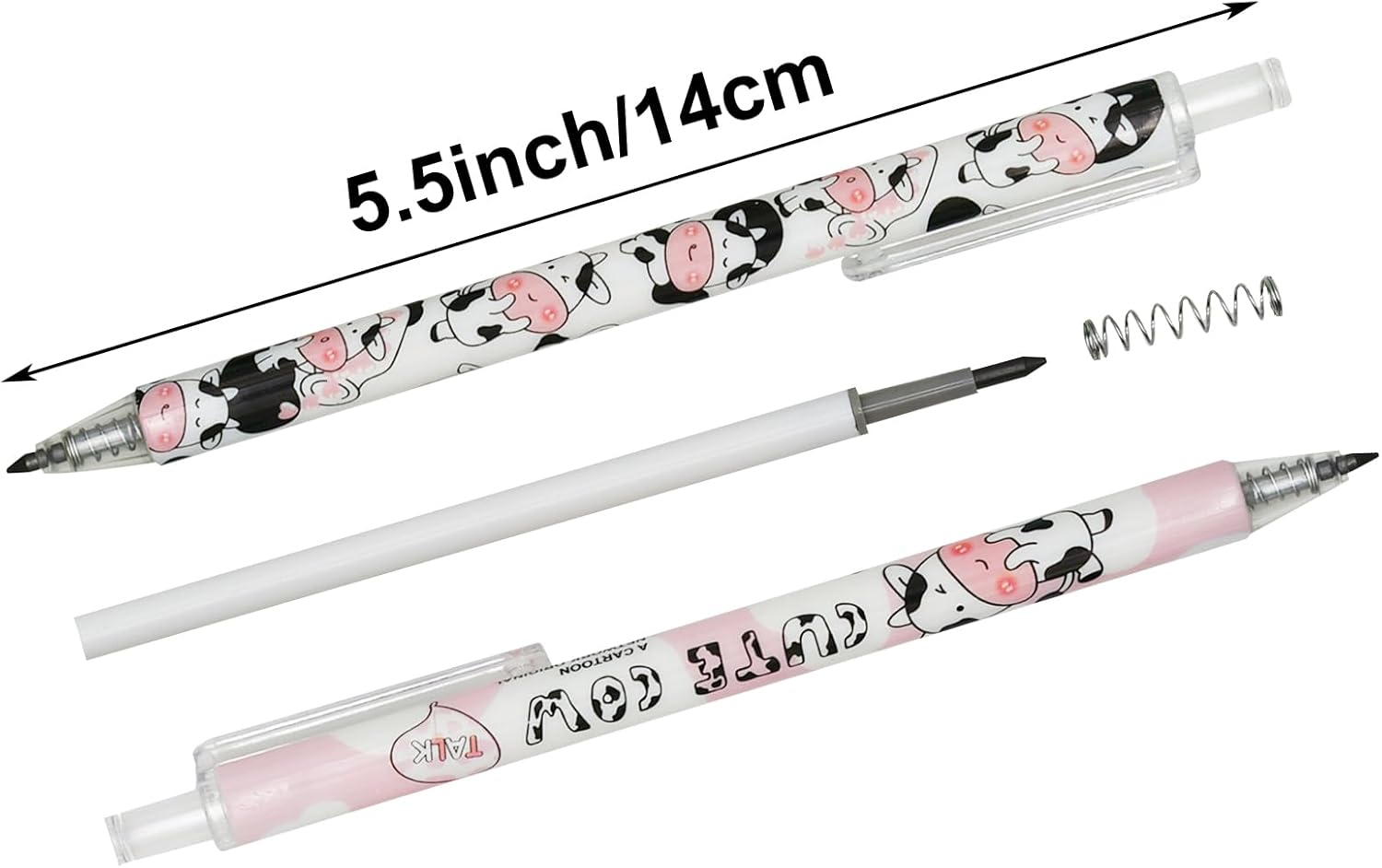 Maydahui 24 Pcs Cartoon Cow Design HB Pencils
