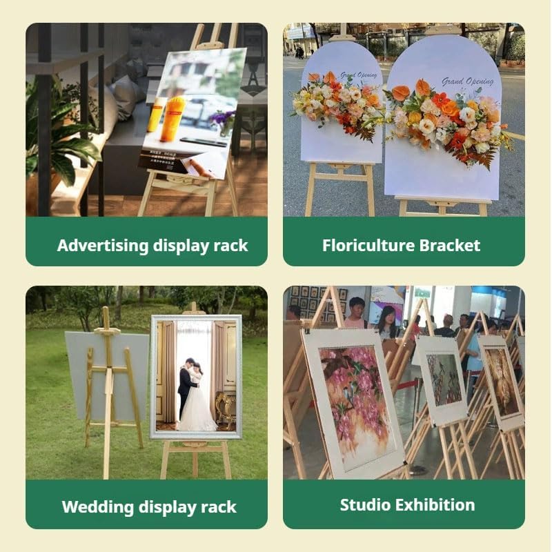 Adjustable Wooden Easel for Art and Display