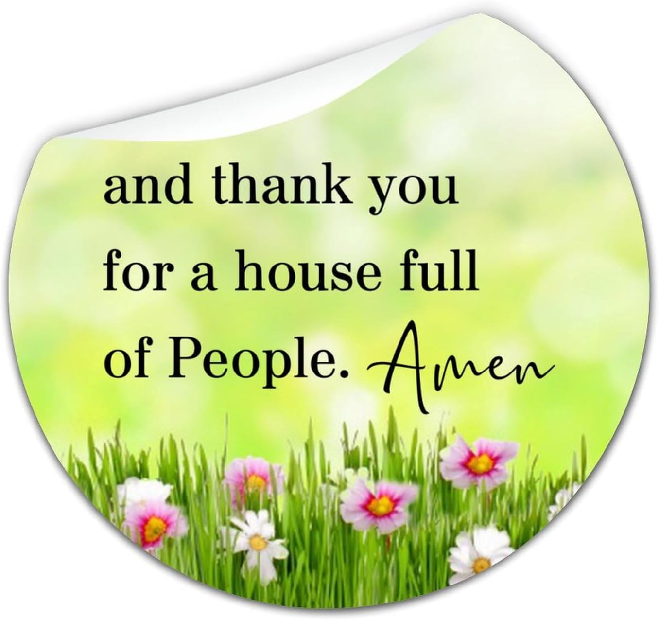 3in Round Label Stickers 100pcs Amen Quotes Seals