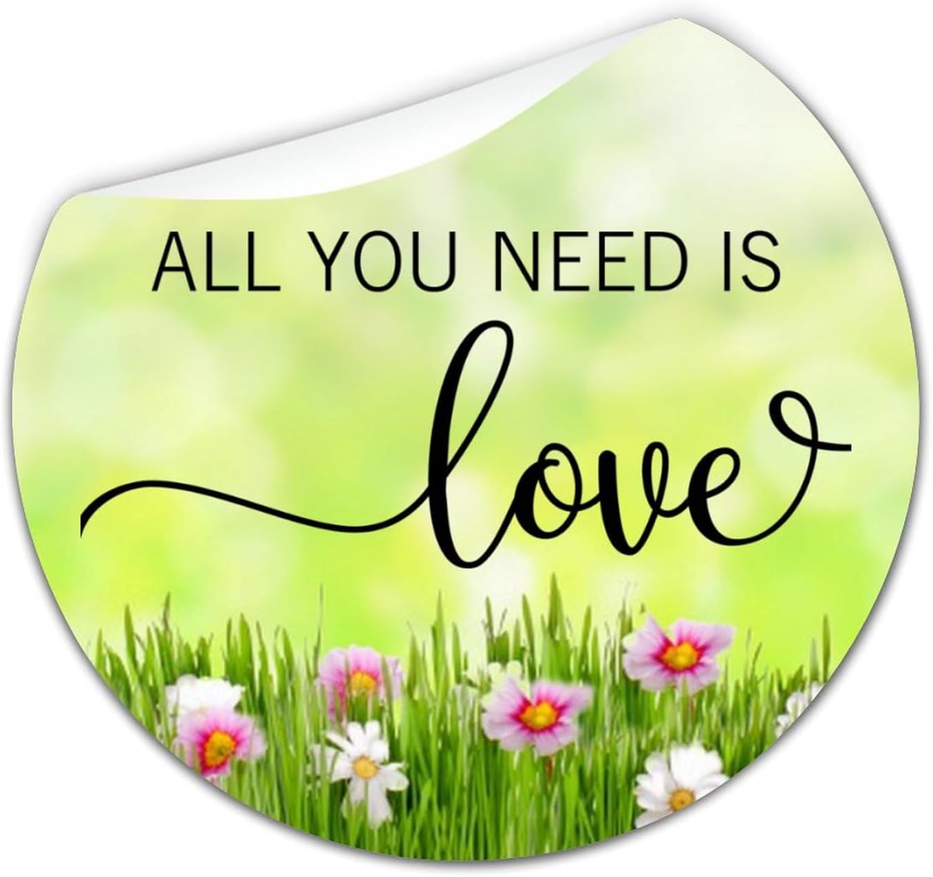 15in Round Label Stickers 100pcs Love Quotes Seals