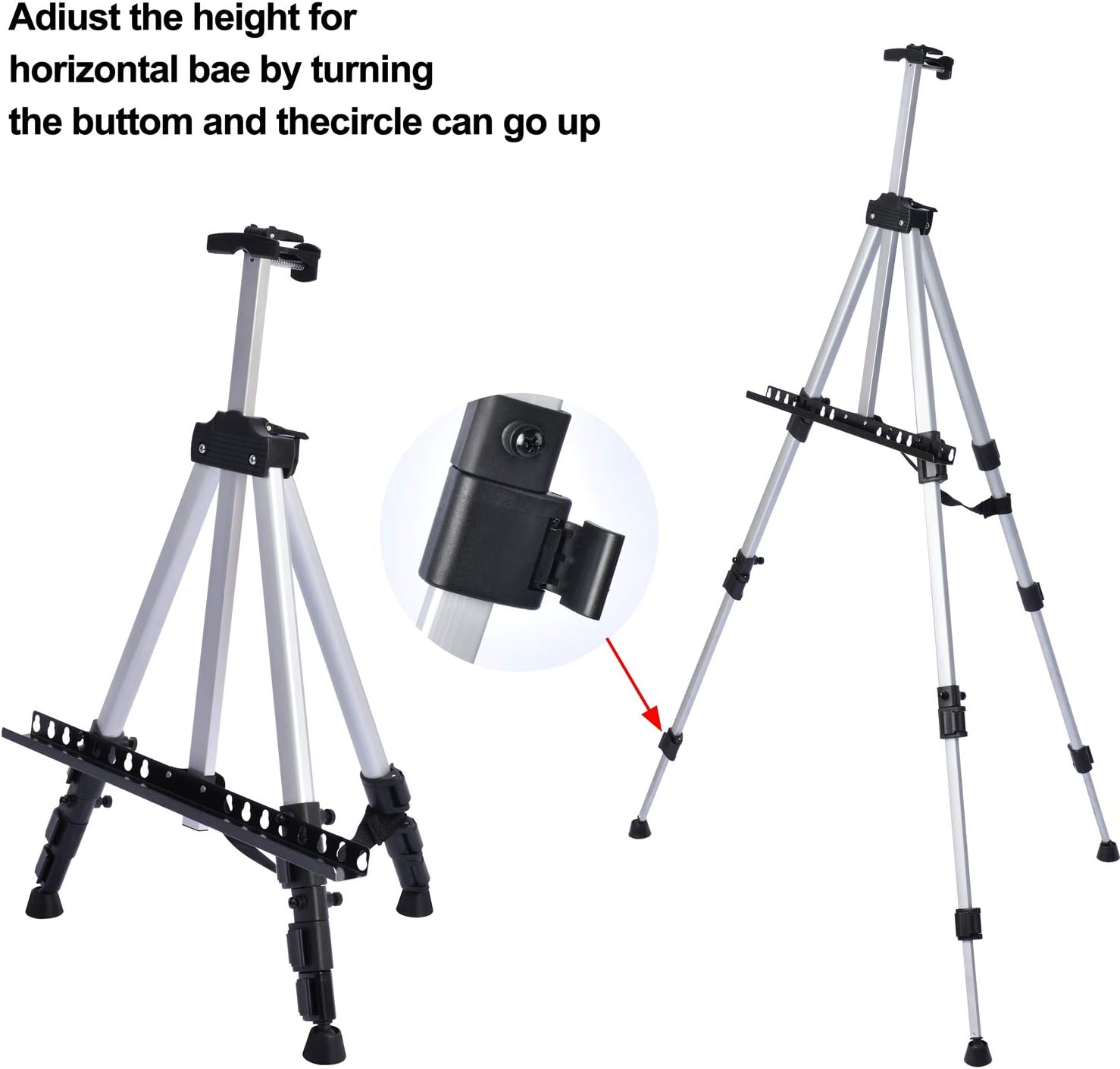 Portable Artist Easel Stand - Adjustable Height and Lightweight
