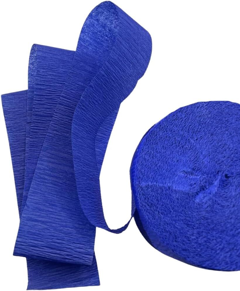 Bright Royal Blue Crepe Paper Roll - 81 1 Count