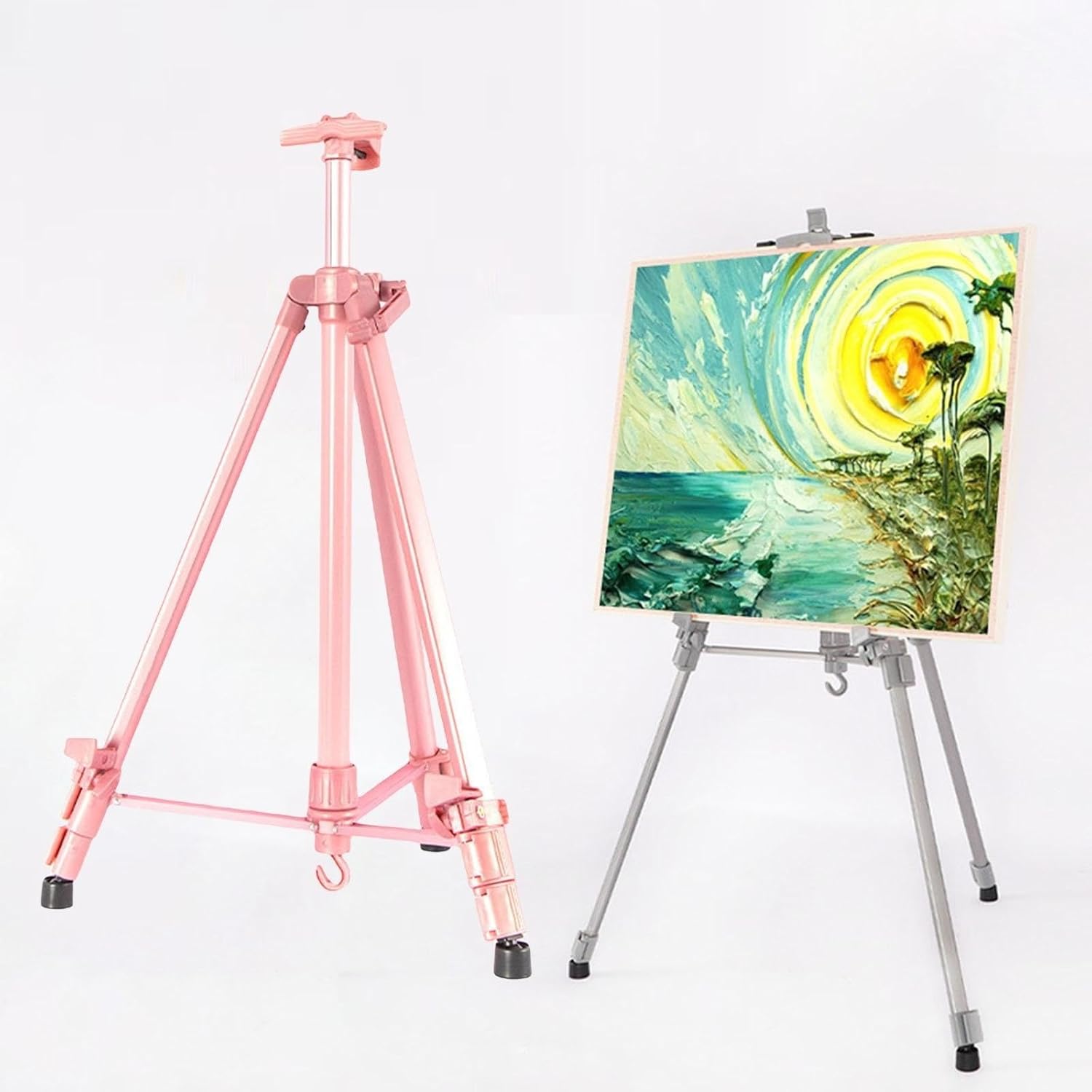 GUOSPIUS Adjustable Art Easel Stand Grey