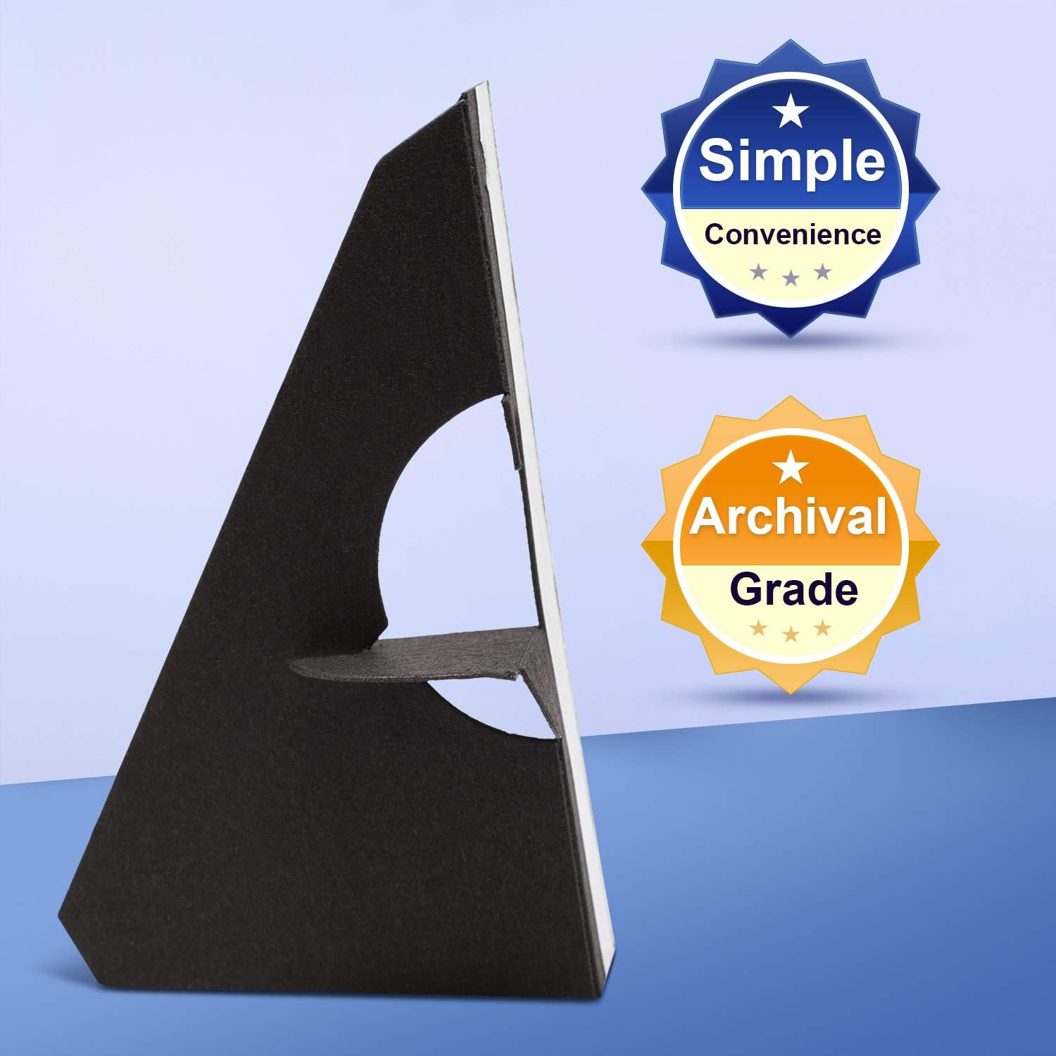 Lineco Self-Stick Easel Backs 5 Inch Black 25 Pack