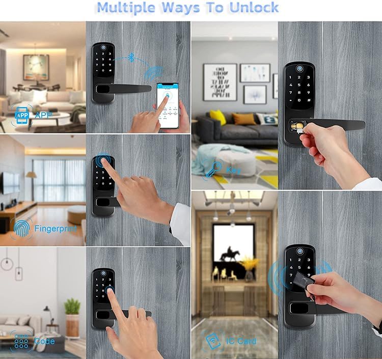 Xenocam 8-in-1 Keyless Entry Door Lock with Fingerprint Keypad