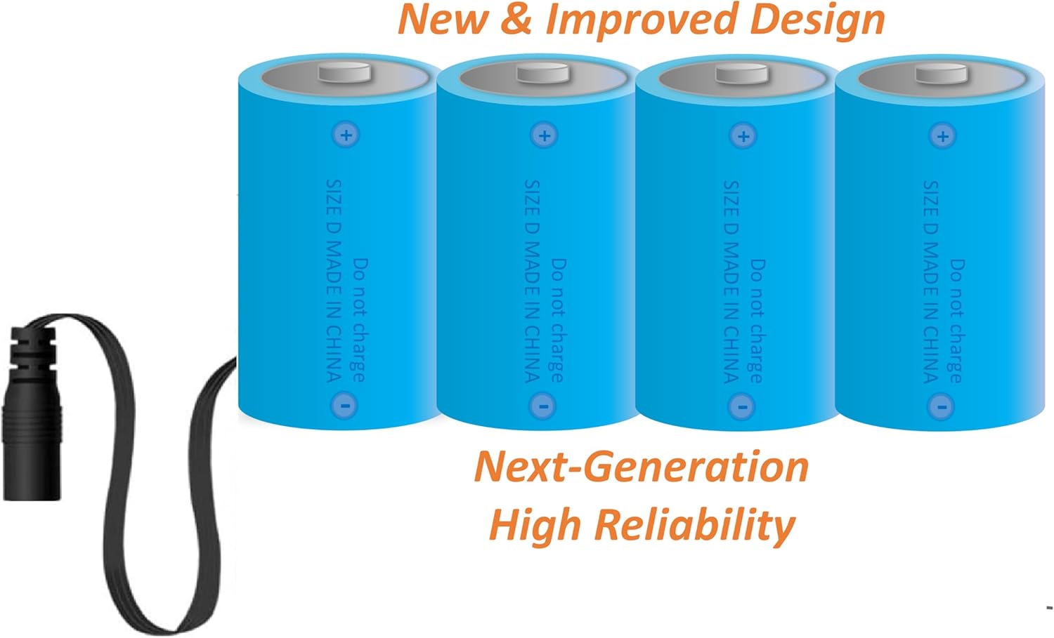 4 x D Next-Generation Heavy-Duty Battery Replacement Eliminator Kit