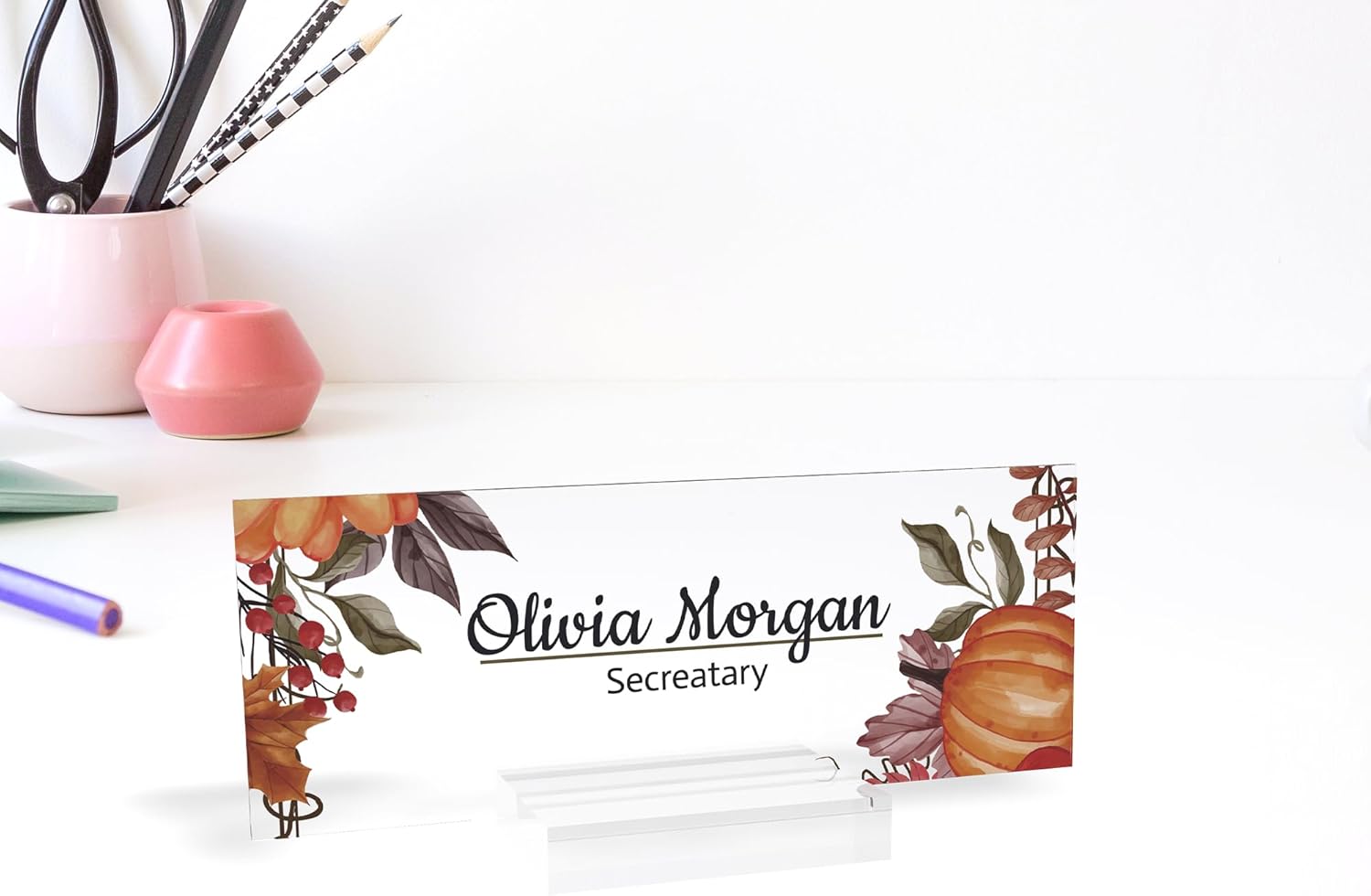 Customizable Desk Name Plate with Modern Design