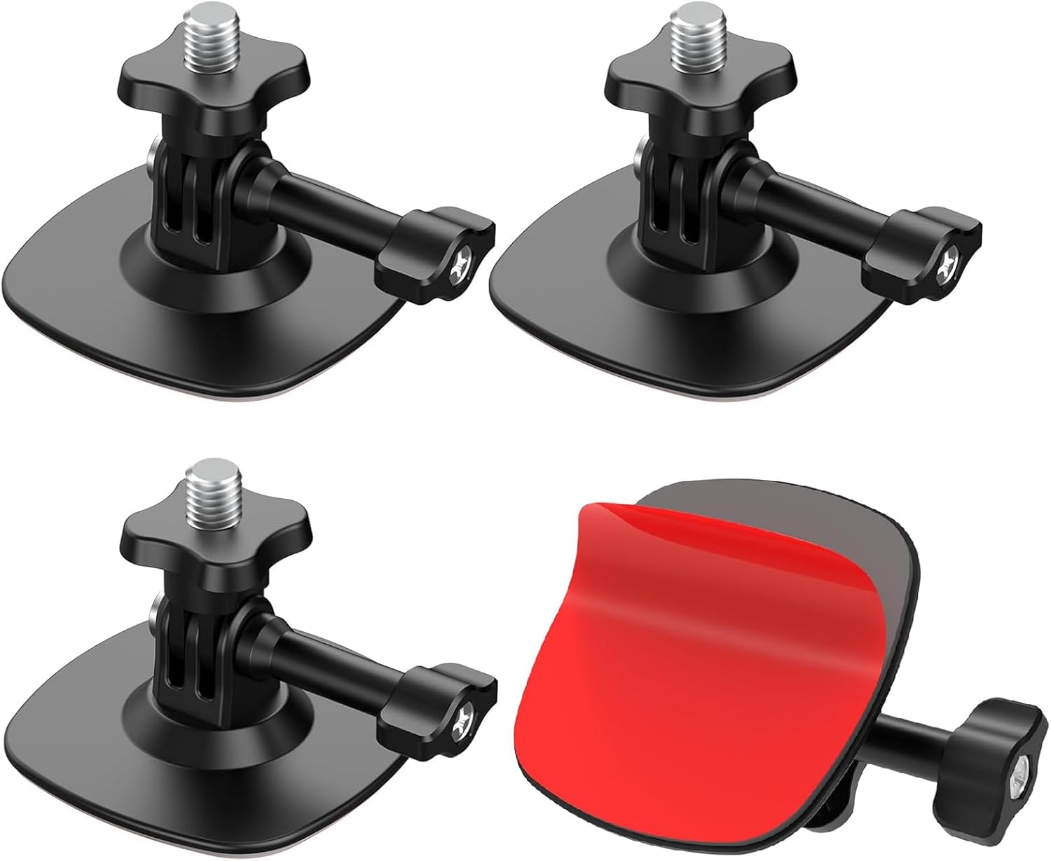 Flexible Adhesive Helmet Mount for Insta360 and GoPro Cameras 3 PCS