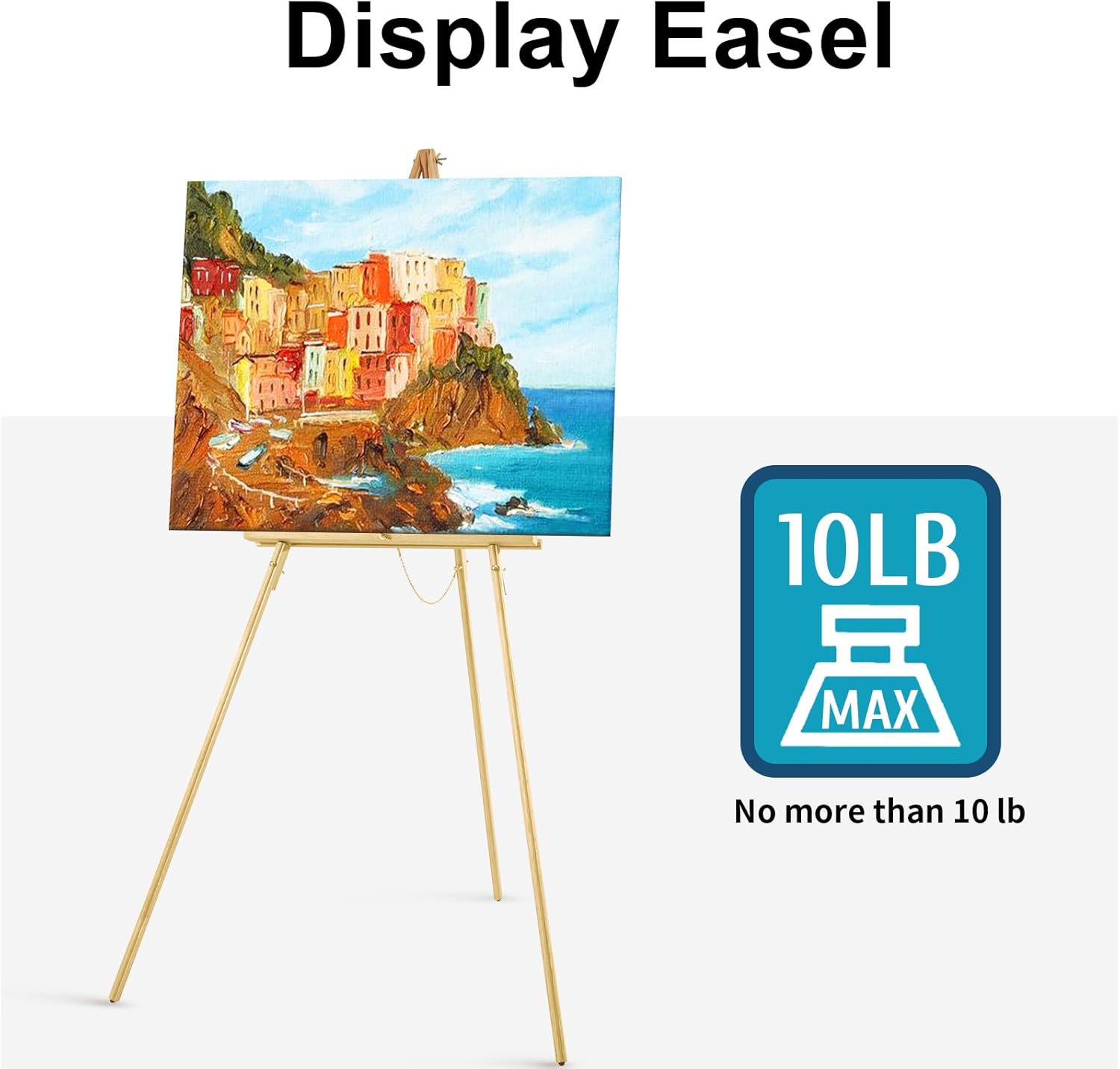 Falling in Art 65 Inch A-Frame Easel Stand with Adjustable Canvas Holder