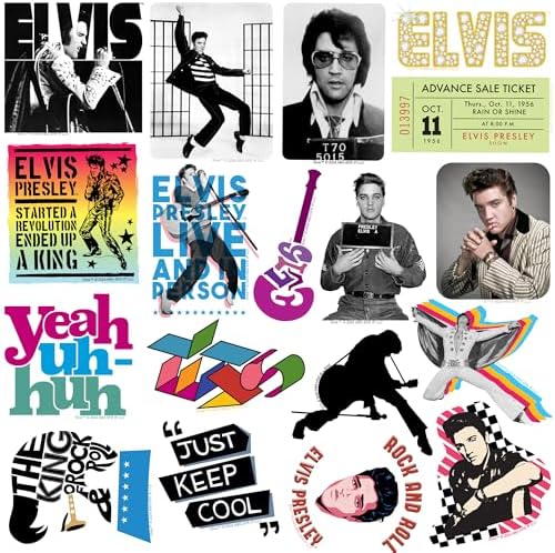 Elvis 50ct Vinyl Sticker Pack - Decals for Multiple Uses