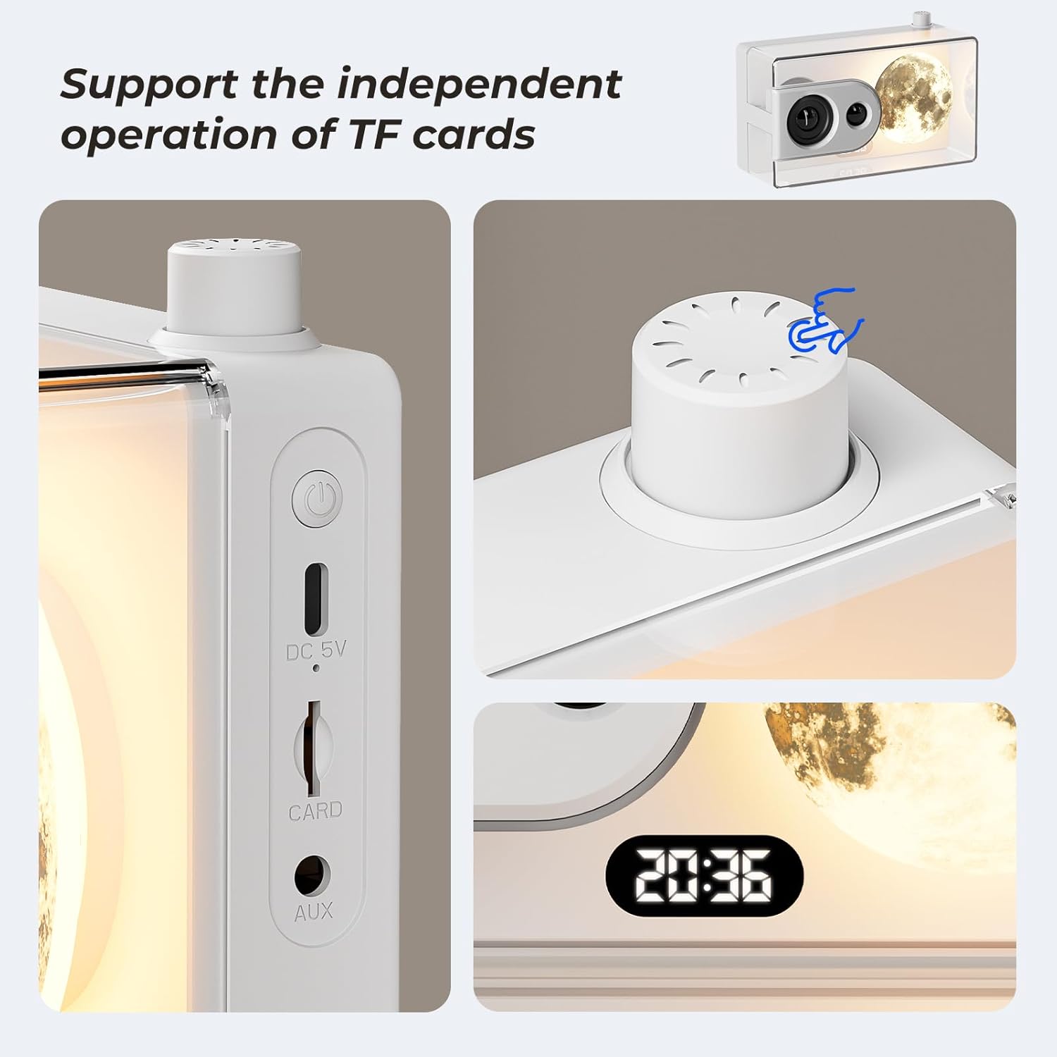 Portable Bluetooth Speaker with Lights and Subwoofer