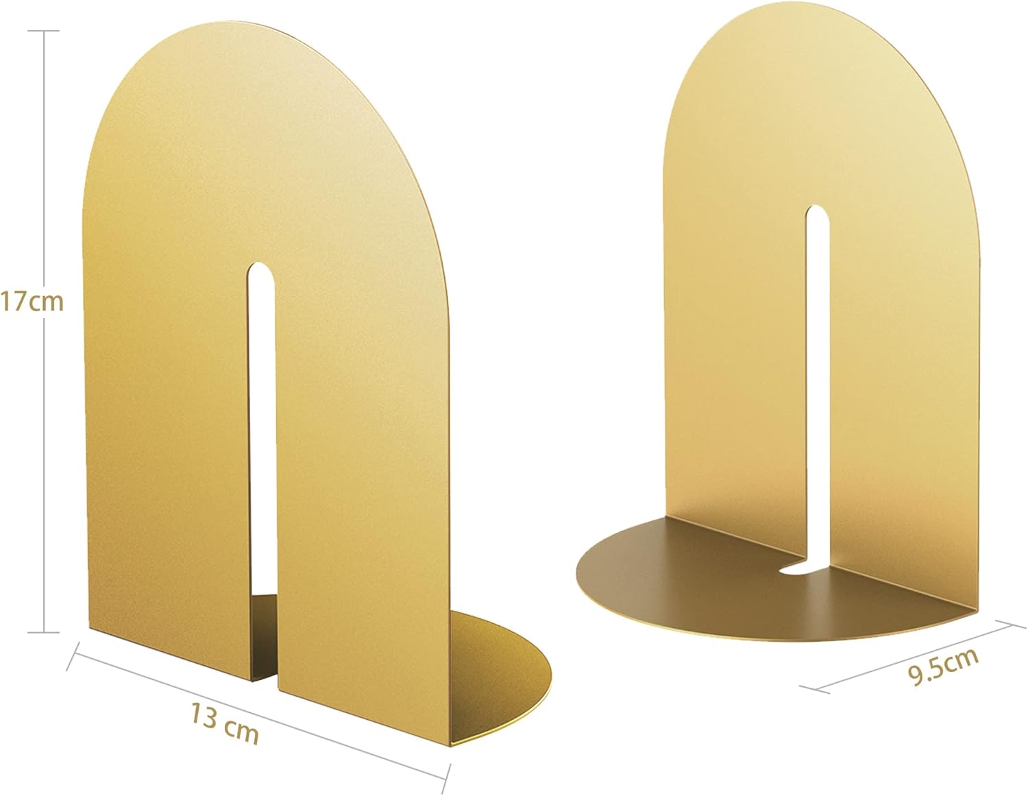 Ondeam Runway Gold Bookends 1 Pair Metal Holders