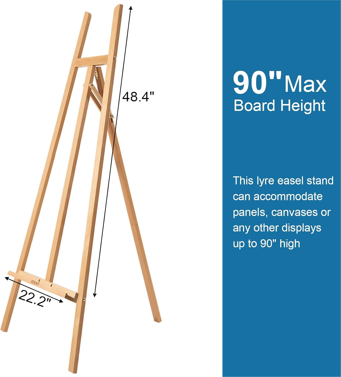 Somime A-Frame Wooden Display Easel Up to 90 High