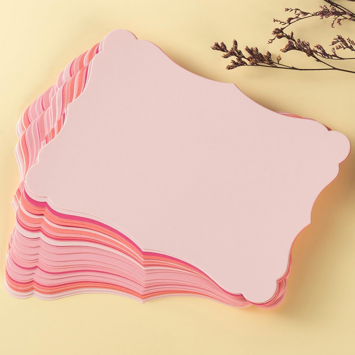 50 Pack Blank Kraft Cards 5x7in for DIY Invitations and Greeting Cards