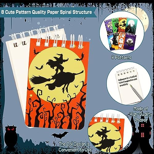 MARFOREVER 24 Pcs Halloween Notepads Set