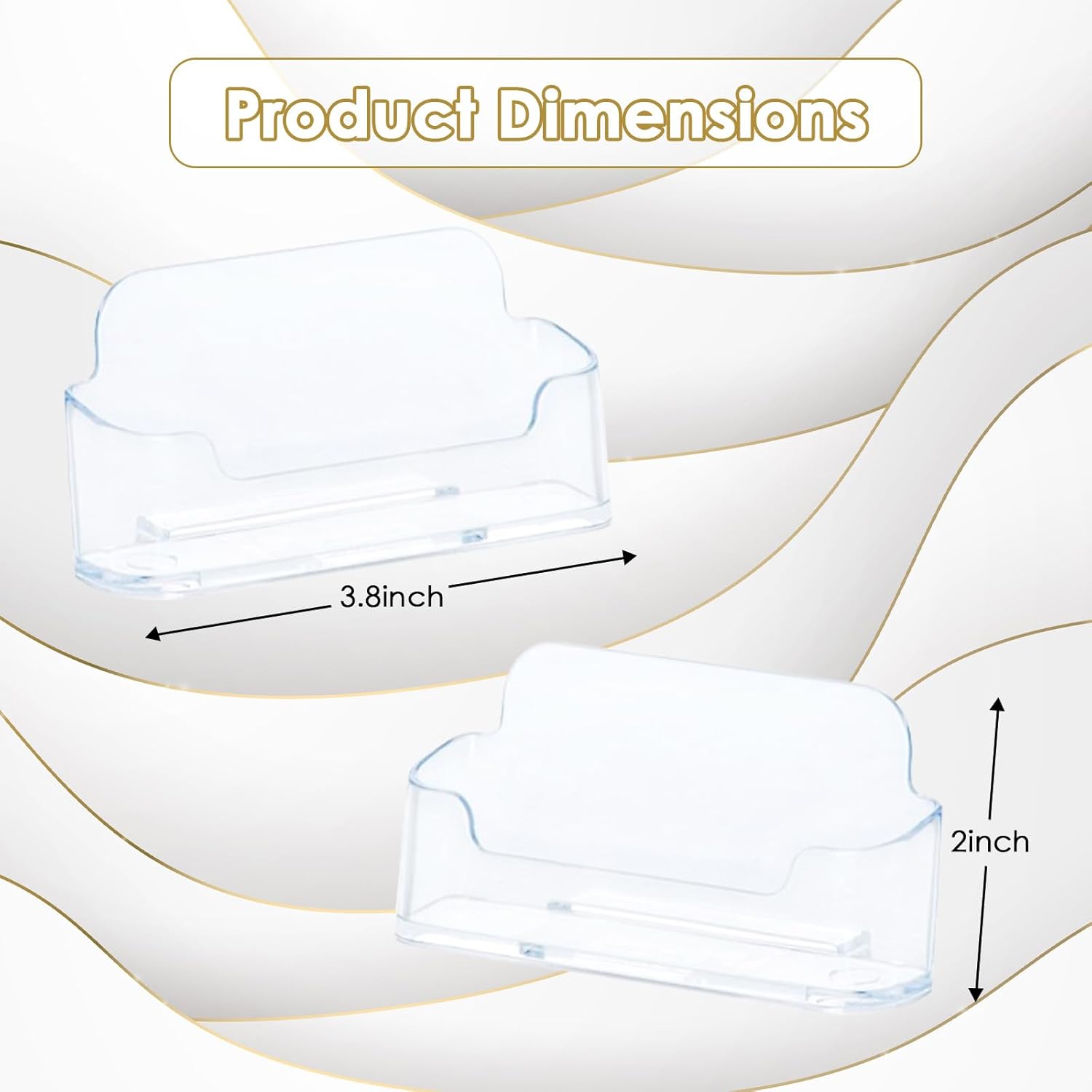 60 Pack Acrylic Business Card Holder for Desk