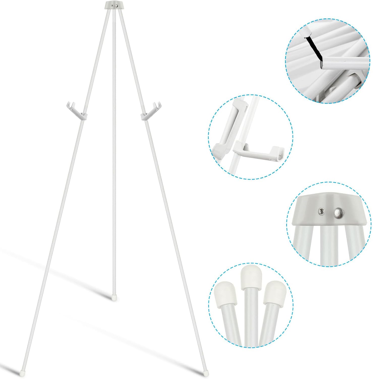 CertBuy 2 Pack White Easels for Signs and Display