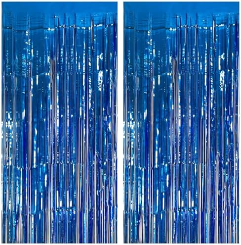Ocean Party Blue Decor Curtain Set for Photo Booths