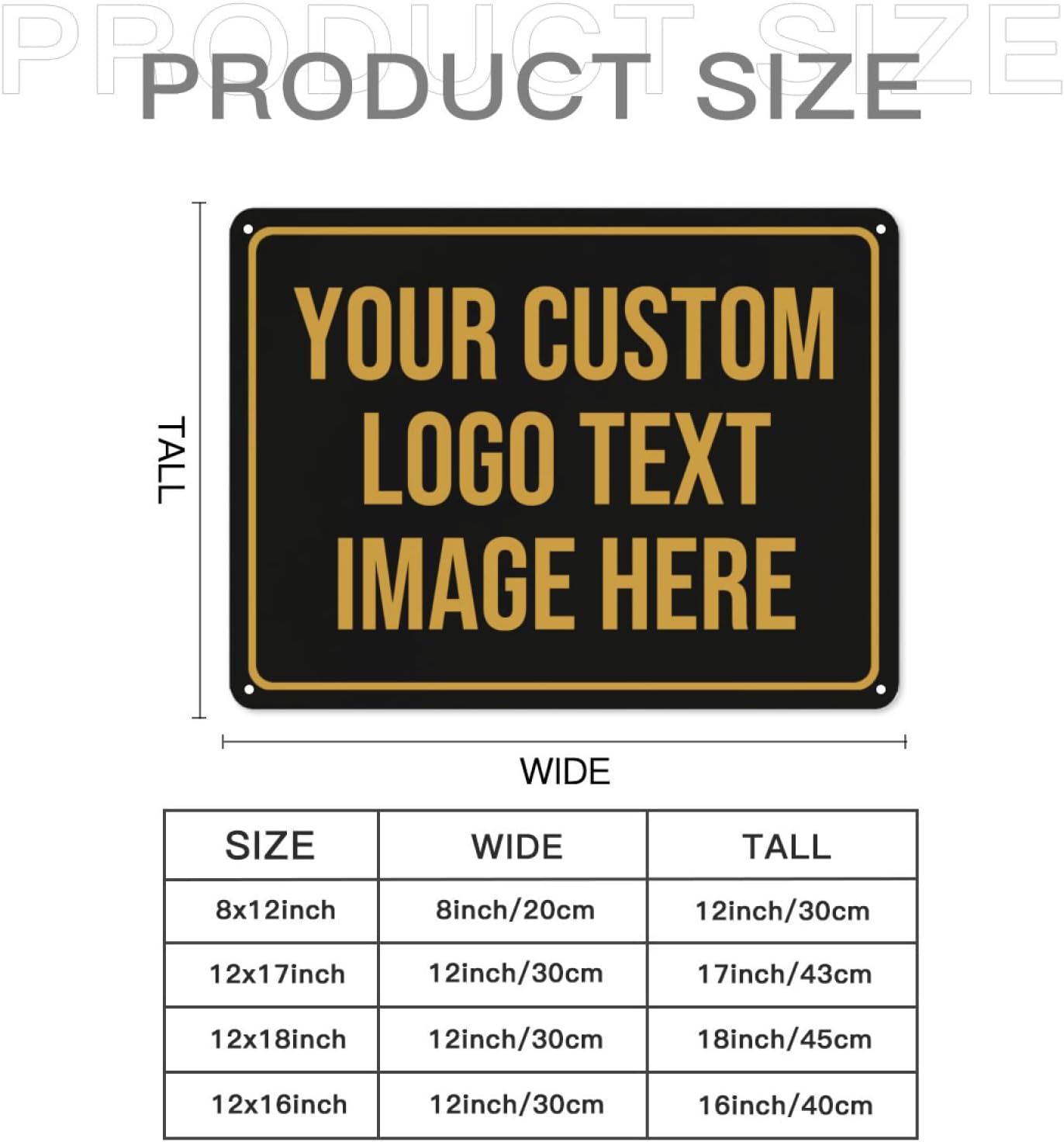 Custom Outdoor Metal Sign 8x12inch Personalized