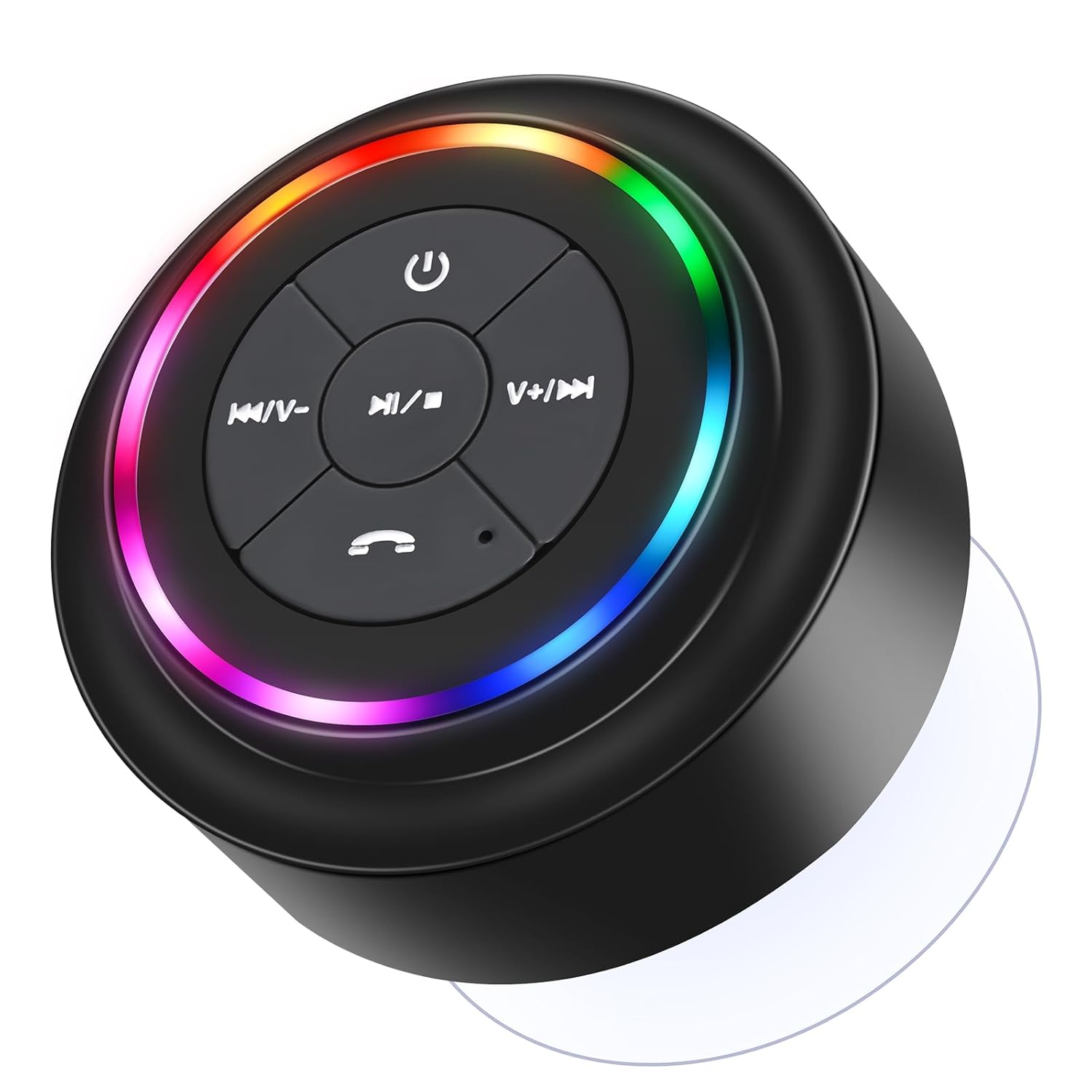 HaiSSKY Bluetooth Shower Speaker IPX7 Waterproof with LED Light