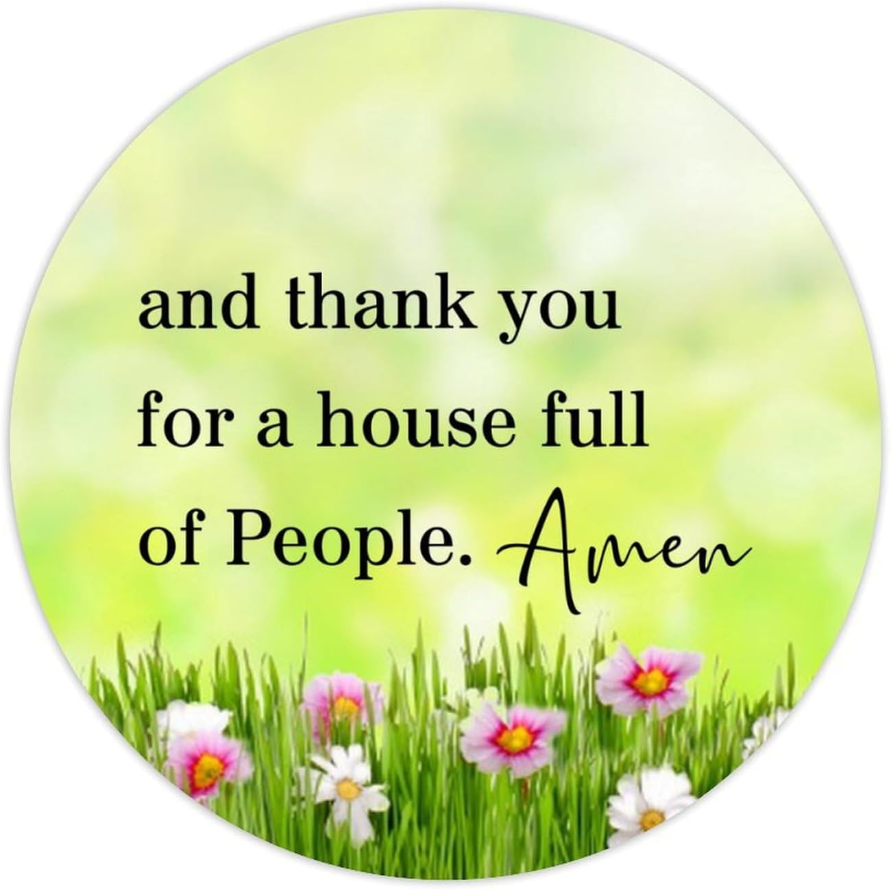 3in Round Label Stickers 100pcs Amen Quotes Seals