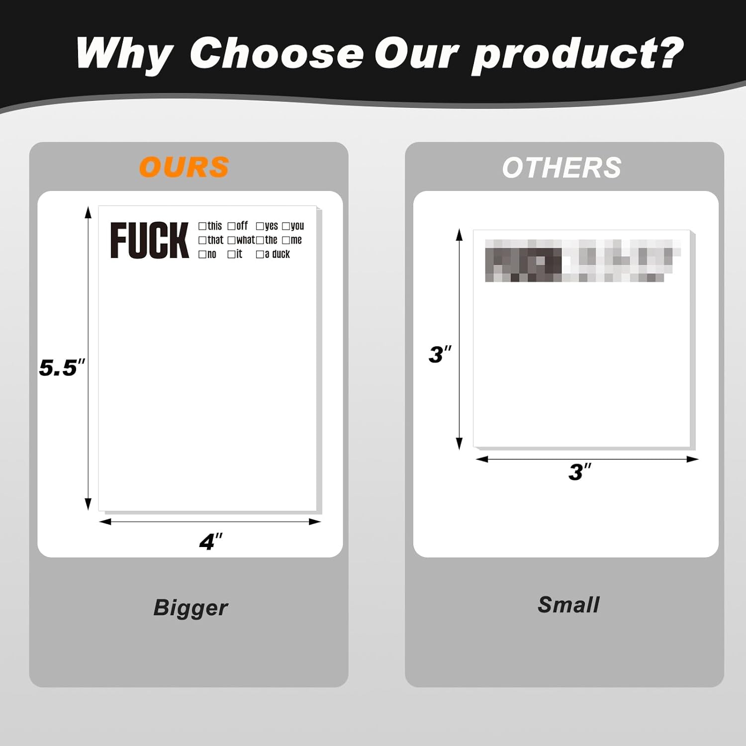 10 Pcs Funny Sticky Notes for Adults 4x6 Inches