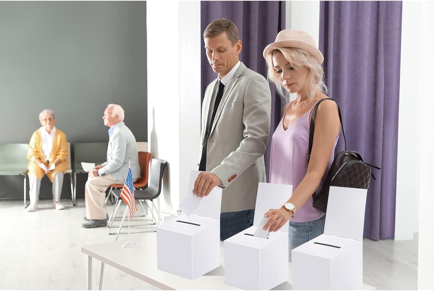 White Raffle Boxes 24 PCS 6x6x6 Inch Cardboard Suggestion Boxes
