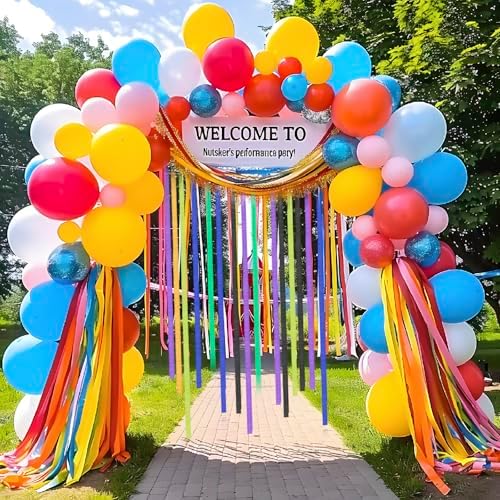 12 Rolls Crepe Paper Streamers for Party Decorations