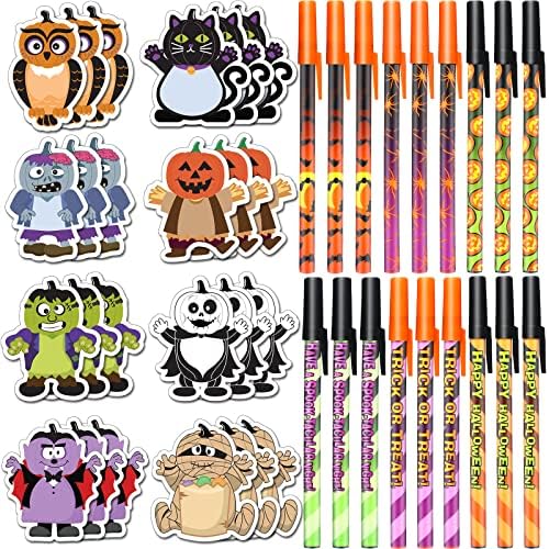 480 Sheets Halloween Sticky Notes Set with 24 Pens