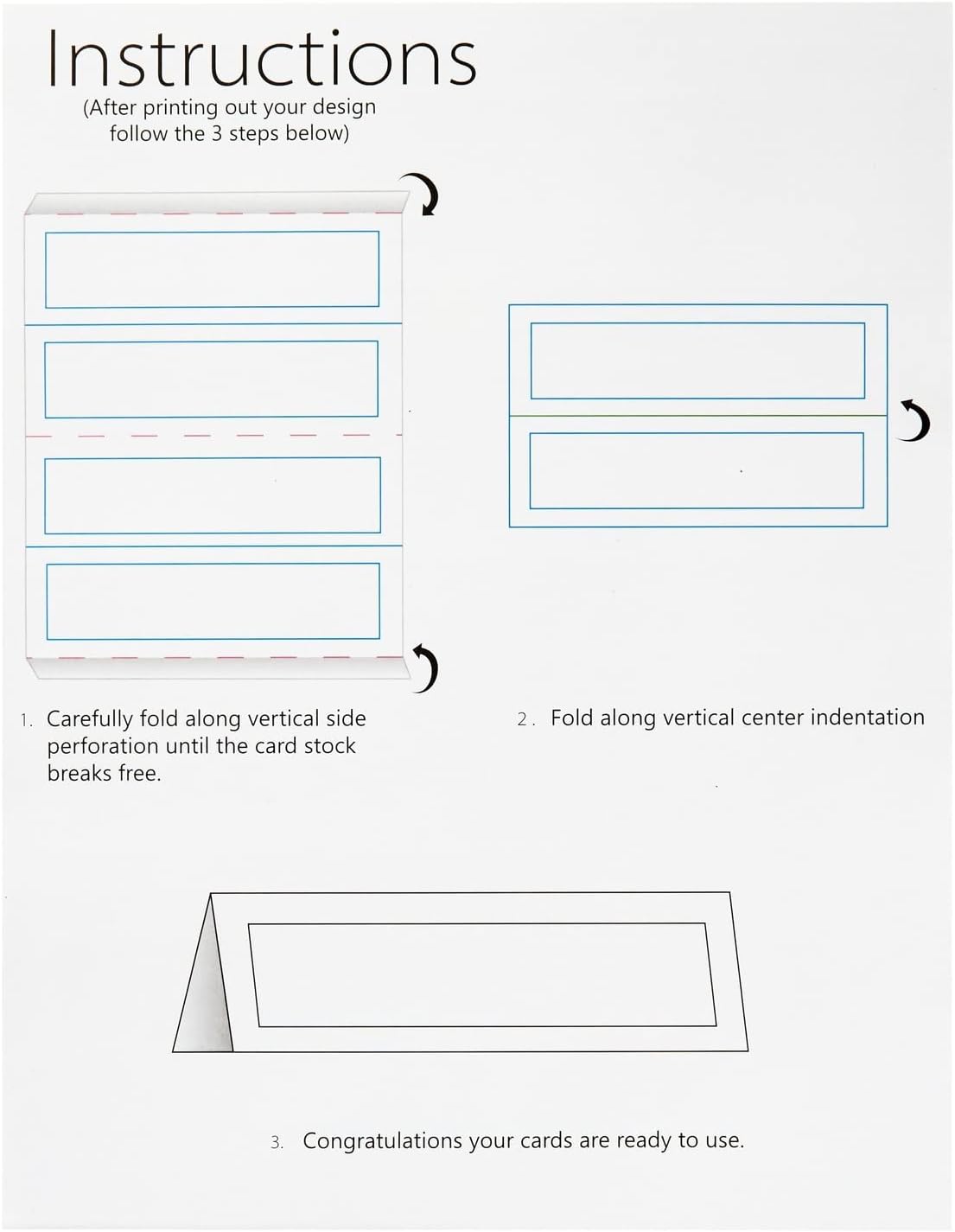 Sustainable Greetings Table Tent Place Cards 120-Pack