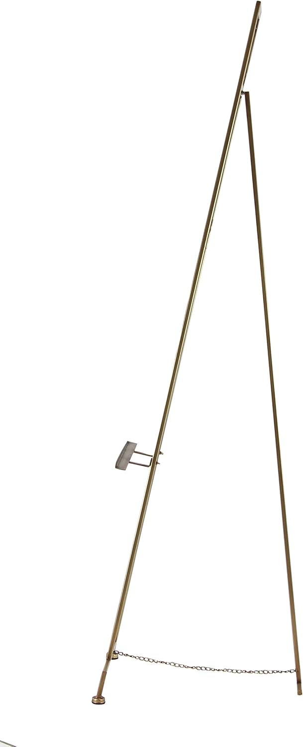 Deco 79 Gold Slat Metal Geometric Easel 3 Tier Adjustable Floor Stand