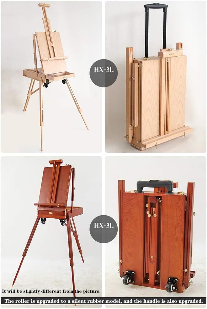Red Universal Wheel Folding Easel with Storage